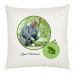 Coussin photo rond vert