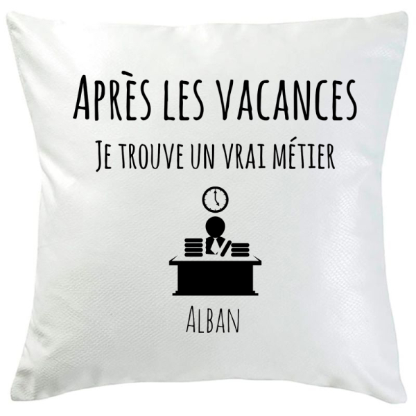 Coussin bonnes résolution vacances