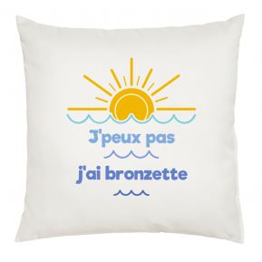 Coussin Vacances à la mer personnalisé