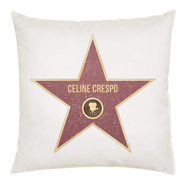 Coussin Walk of fame - étoile personnalisée