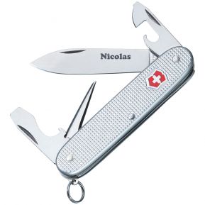 Couteau suisse personnalisé avec côte en Alox Couteau suisse personnalisé avec côte en Alox