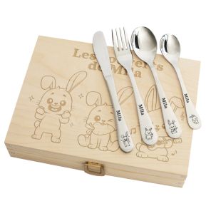 Couverts Personnalisables pour Enfants - Coffret Cadeau