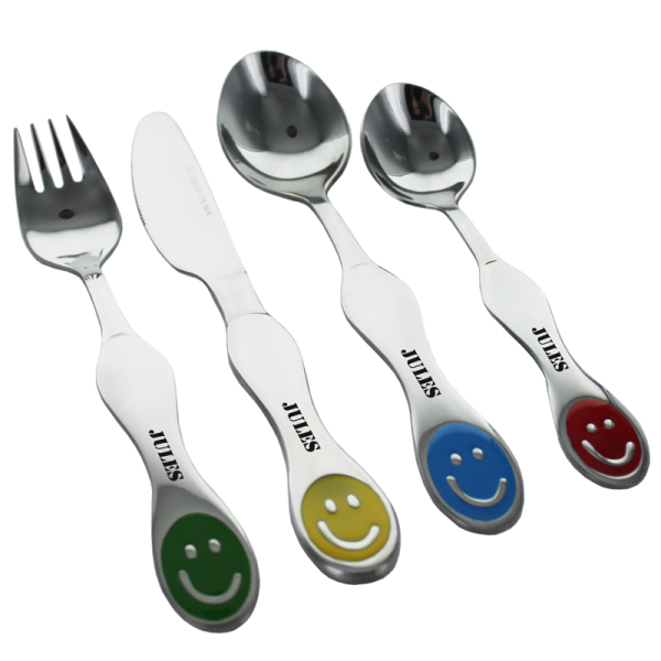 Couverts enfants smiley avec prénom gravé