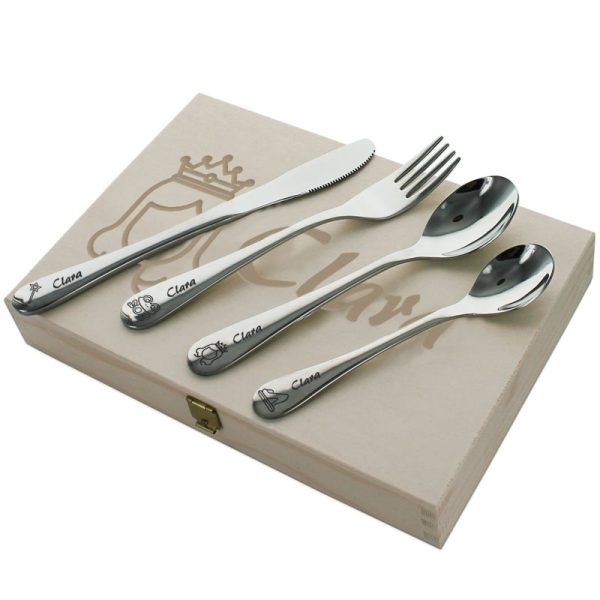 Coffret couverts enfant personnalisé princesse