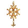 Croix huguenote en or jaune