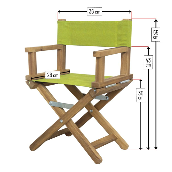 Dimensions fauteuil metteur en scène bébé