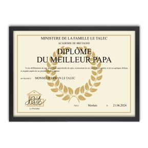 Diplôme personnalisé et encadré