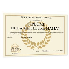 Diplôme personnalisé