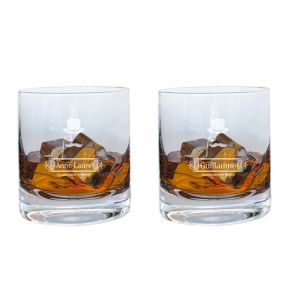 Lot de 2 verres à whisky personnalisés