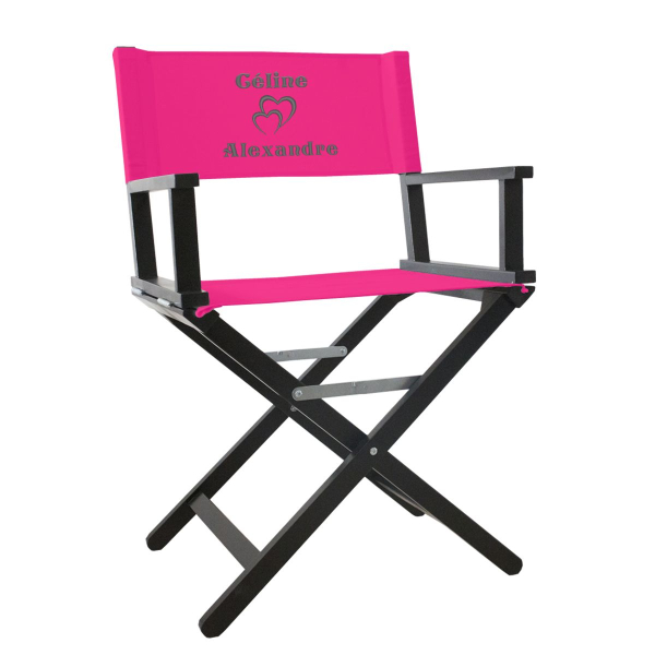 Fauteuil de star Saint Valentin Noir et fuschia