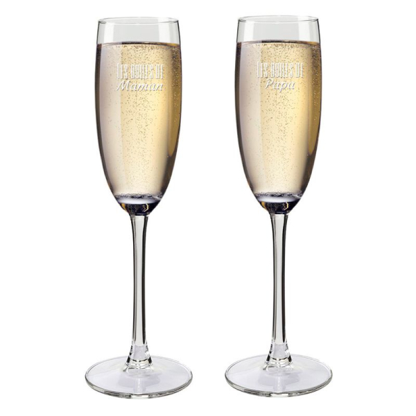 Flûtes à champagne papa et maman