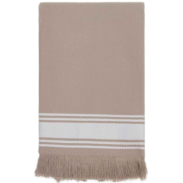 Fouta écrue et chocolat personnalisable