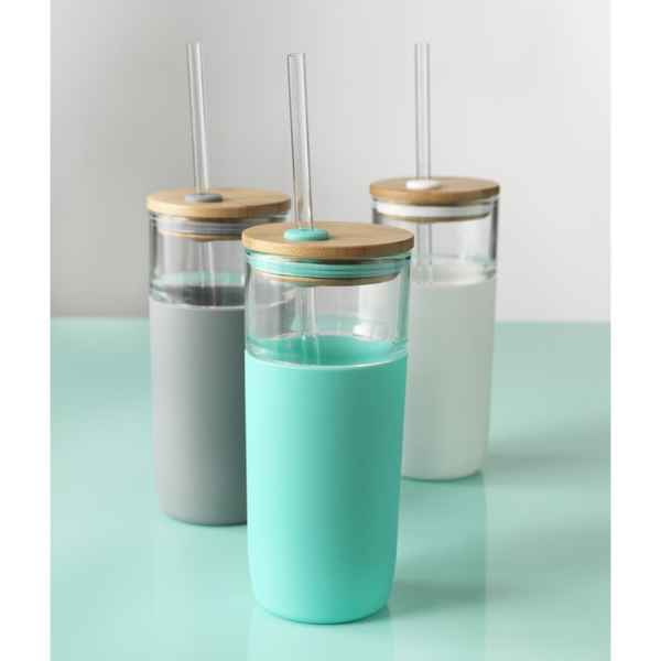 Gobelet en verre avec couvercle personnalisé