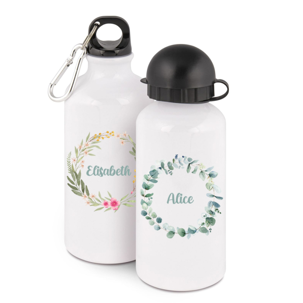 Gourde personnalisée avec un motif floral