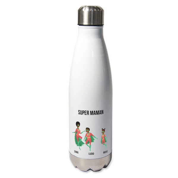 Gourde thermos personnalisée super héros