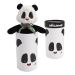 Peluche grand simply Rototos le panda et sa boîte