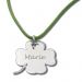 Pendentif trèfle personnalisé en argent