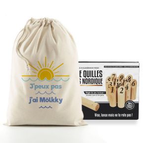 Jeu de quilles finlandaises dans son étui Vacances à la mer Jeu de quilles finlandaises dans son étui Vacances à la mer