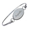Bracelet jonc ovale personnalisé