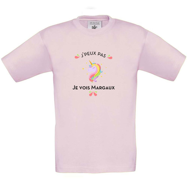 T-shirt enfant personnalisé J'peux pas