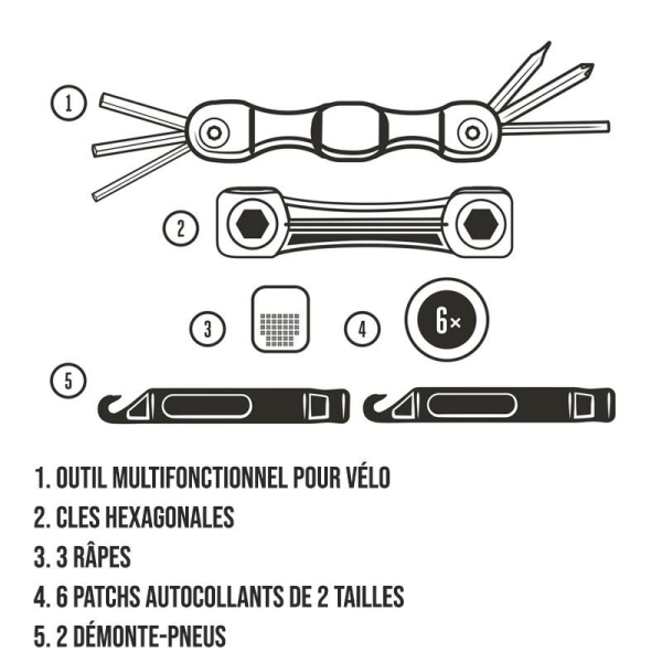 marque generique - 10x 25 Mm Kit De Réparation Vélo Autocollant sans Colle  Patch Kit Réparation Pneu Rapide - Accessoires et Pièces Détachées - Rue du  Commerce