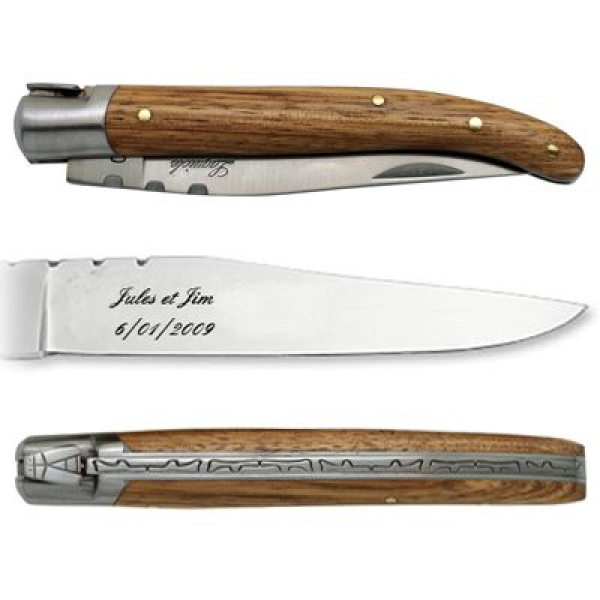 Couteau laguiole gravé