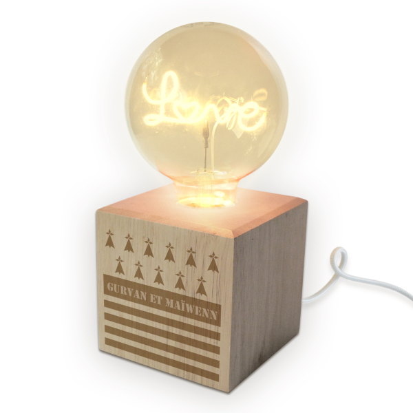 Lampe ampoule LED personnalisée Breizh