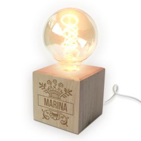 Lampe ampoule filament prénom