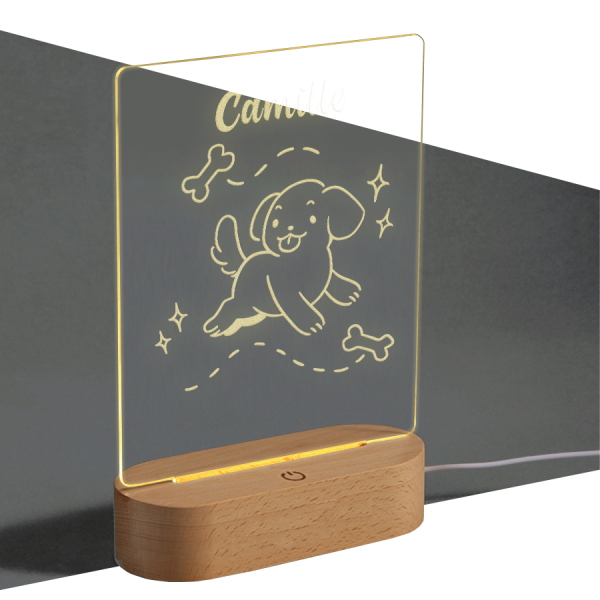 lampe plexi personnalisée animaux