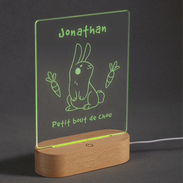 lampe plexi enfant personnalisée animaux