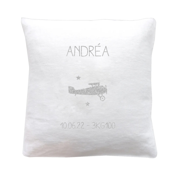 Coussin de naissance personnalisé