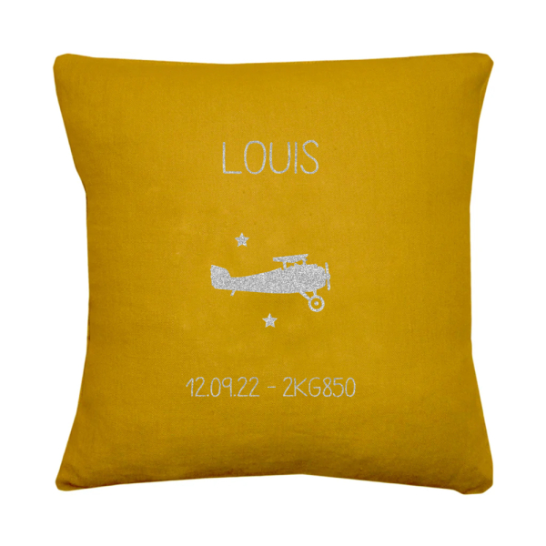 Coussin de naissance personnalisé