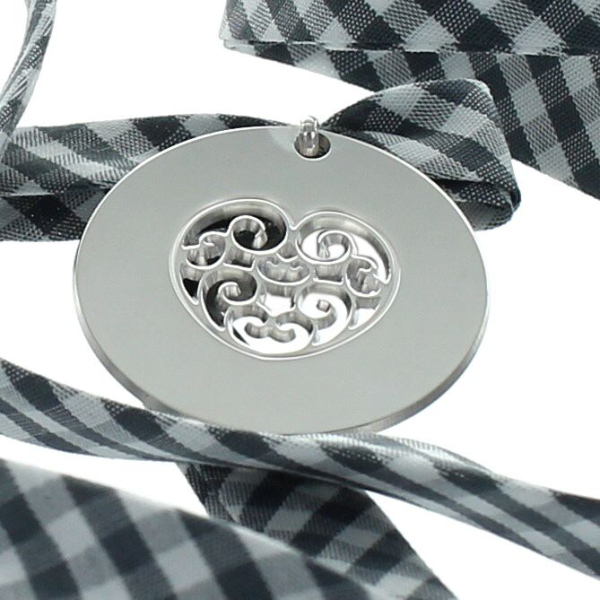 Liberty médaille ronde coeur ajouré