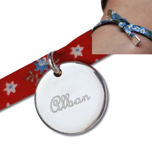 Médaille gravée sur ruban Liberty