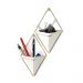 Lot de 2 vases muraux doré 