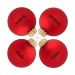 Lot de 4 boules de Noël rouge personnalisée