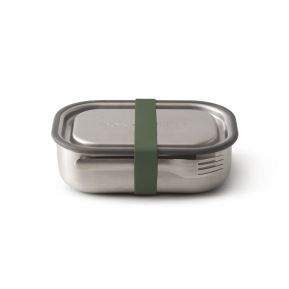 Lunch box en acier vert olive Lunch box en acier vert olive