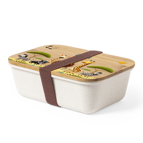 Boîte à goûter bambou safari
