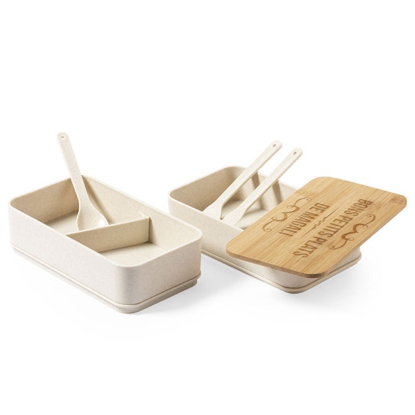 Double Lunchbox Bambou personnalisée