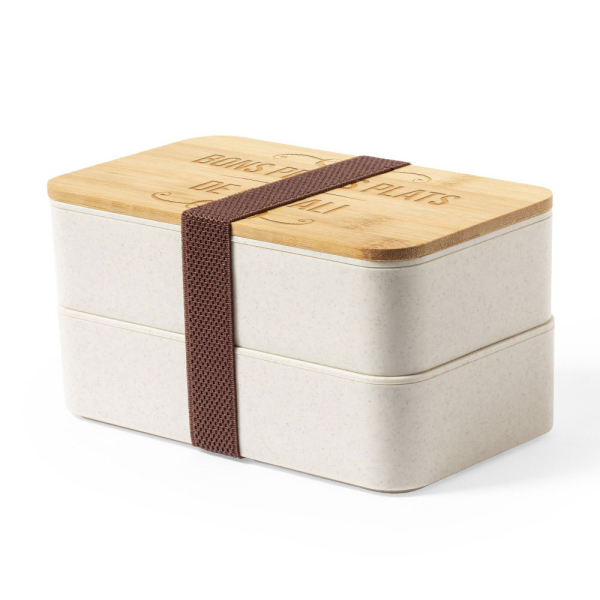 Double Lunchbox Bambou personnalisée