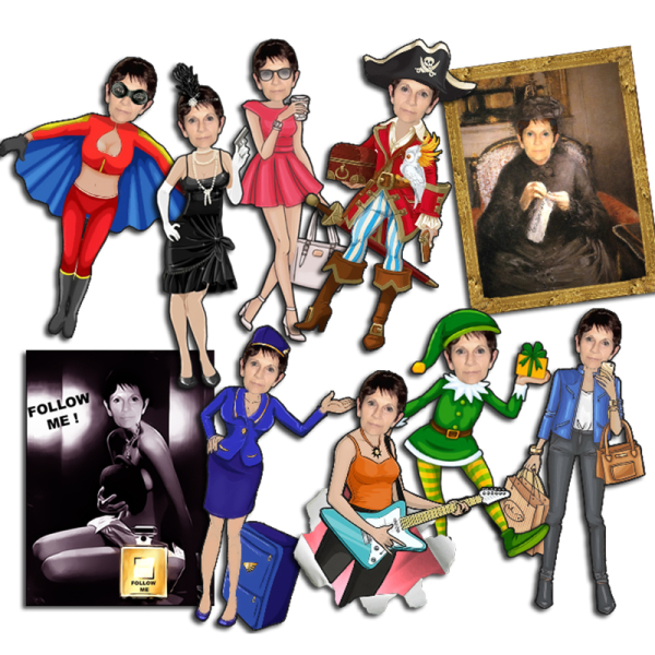 Magnets personnalisés femme