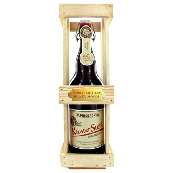 Magnum de bière avec plaque gravée