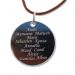 Pendentif rond gravé de plusieurs prénoms