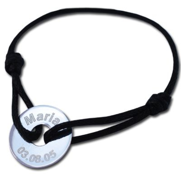 Bracelet jeton en argent à personnaliser