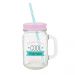 Mason jar avec paille Maman cool maman poule