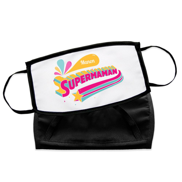 Masque personnalisé super Maman