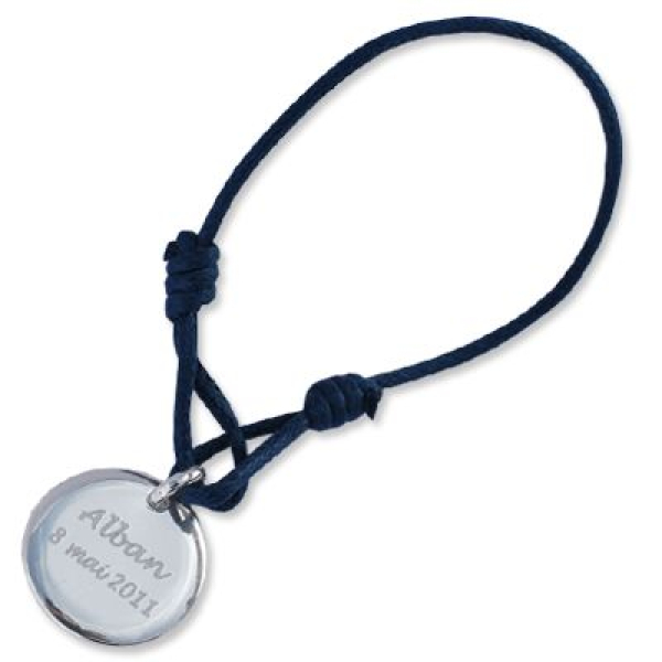 Médaille ronde en argent pour un baptême