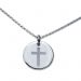 Médaille ronde avec motif croix gravée
