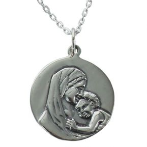 Médaille de baptême Madone personnalisée