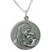 médaille de baptême vierge à l'enfant en argent 925 